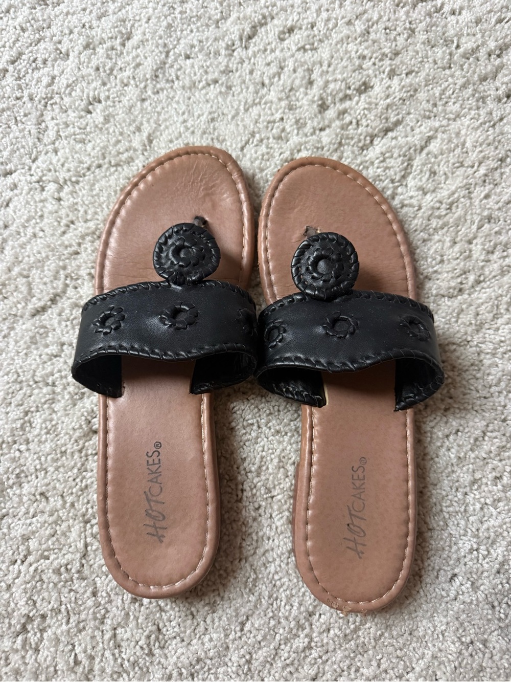 Hot Cakes Black Sandals